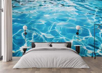 Water in swimming pool background horizontal composition  Wall mural