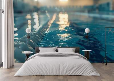 Water in swimming pool background horizontal composition  Wall mural