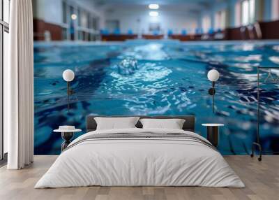 Water in swimming pool background horizontal composition  Wall mural