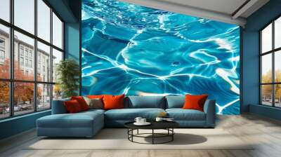 Water in swimming pool background horizontal composition  Wall mural