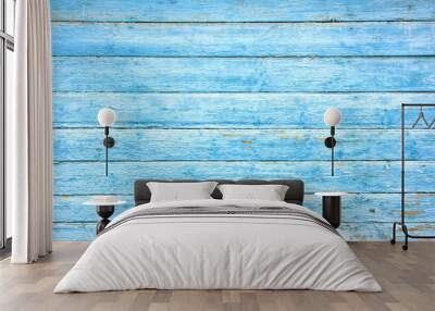 White Blue wood plank Wall mural