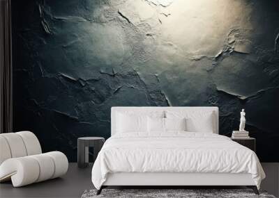 Artful textured abstract dark wall surface with peeling paint Wall mural