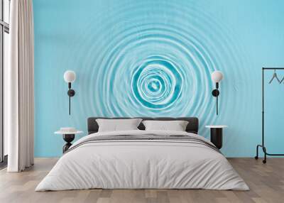 Water fractal, circles on a transparent water background Wall mural