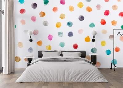 Colorful seamless pattern with watercolor stains made in vector Wall mural