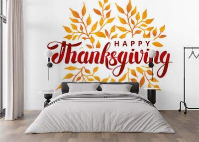 Happy thanksgiving day template Wall mural