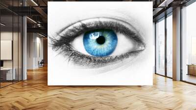 beautiful blue eye Wall mural