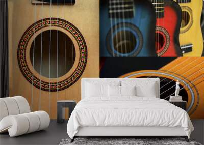 Guitar collage Wall mural