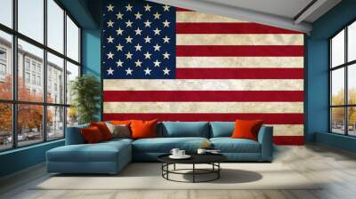 United States of America grunge flag Wall mural