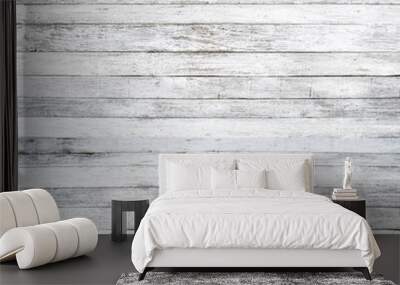 White wood background Wall mural