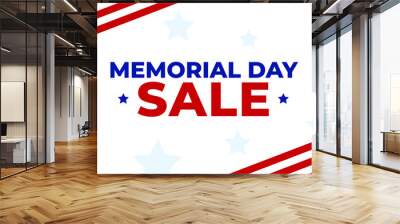 Memorial Day Celebration Holiday Sale Patriotic Vector Banner Graphic Illustration Template Wall mural