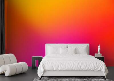 Pink, Orange and Yellow Summer Colors Gradient Smooth Defocused Blurred Motion Abstract Background Texture Wall mural