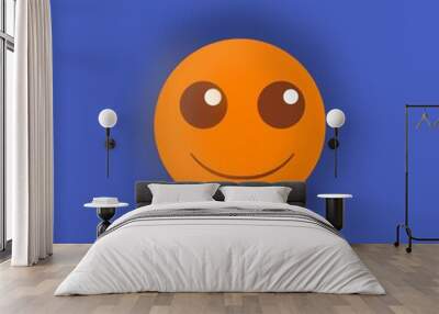 smiley face on a white background Wall mural