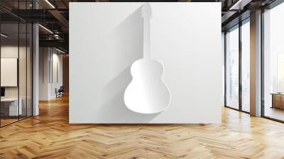 white paper guitar Wall mural