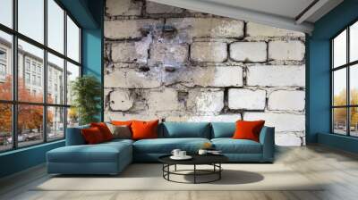 The idea of design embossed wall of an old textured bricks Wall mural