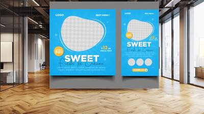 Juice drink social media post banner template and story Wall mural