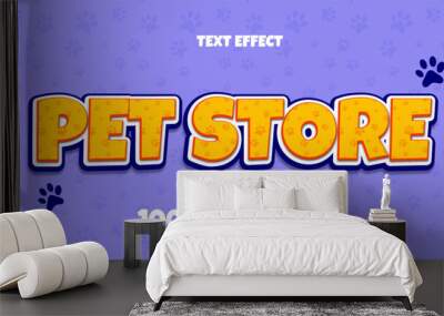 pet store text effect premium vector Wall mural