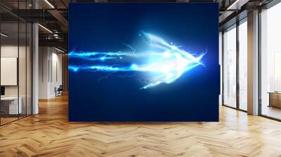 Arrow, Abstract background made of Electric lighting effect Wall mural