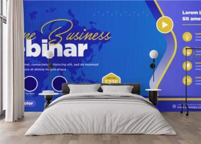 Digital marketing live webinar and corporate social media post or template banner Wall mural