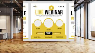 Digital marketing live webinar and corporate social media post or template banner Wall mural