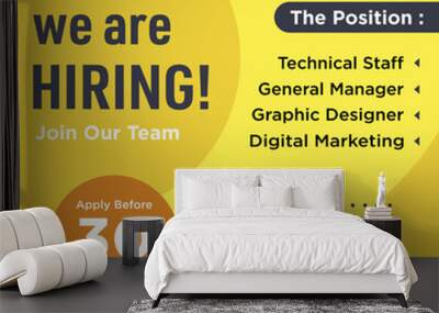 We are hiring social media post promotion Wall mural