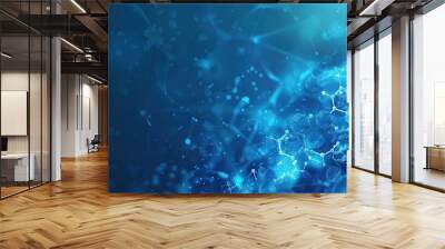 Abstract blue science background  , Generative ai,  Wall mural