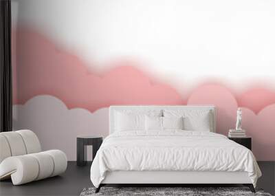 Pink Clouds Background Wall mural