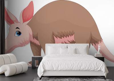 Vector illustration of Aardvark cartoon Wall mural