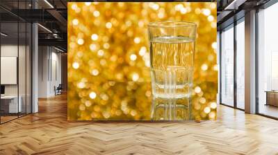 glass of champagne with lights Wall mural