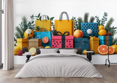 Cyber Monday: The key online shopping day, emphasizing promotions, discounts, and innovative digital retail marketing. Wall mural