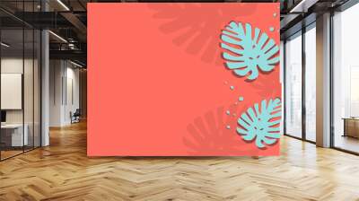 abstract floral background with flowers Wall mural