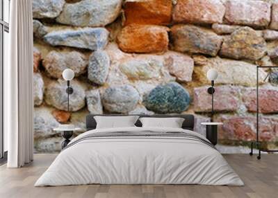 Ancient stone brick wall texture Wall mural