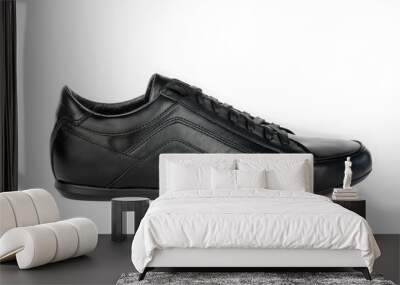 Black men shoes on white background  isolated Wall mural