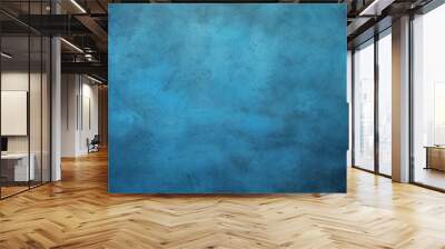 Dark blue blurred background for portrait. Portrait backdrop for studio. Empty textured wall. Wall mural