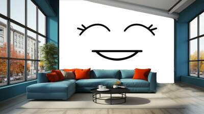 Doodle face icon isolated. Sketch clipart. Smile vector stock illustration. EPS 10 Wall mural