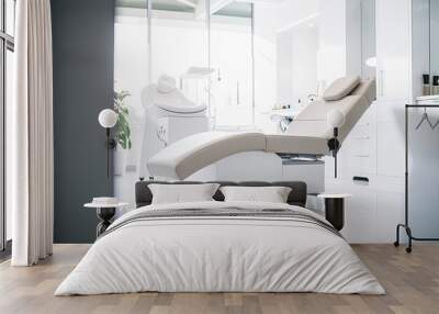 Modern, clean room for professional health and beauty treatments. Wall mural