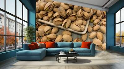 pistachio nuts background Wall mural