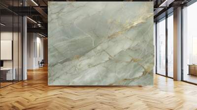 Sage green and gold texture. Marble abstract stone background. Generative AI Wall mural