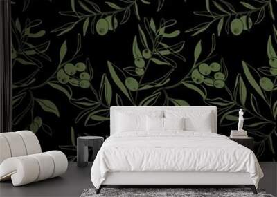 seamless floral pattern Wall mural