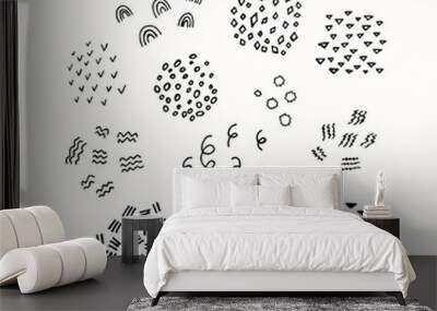 Set of hand drawn doodles vector doodle ink Wall mural