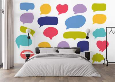 Set of speak bubble text Wall mural