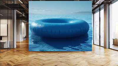 The blue inflatable water ring is an essential safety feature for summer fun and swimming. Wall mural