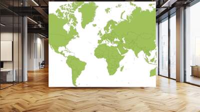 map of the world Wall mural