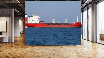 Red oil tanker Wall mural