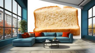 slice of bread isolated on white Wall mural