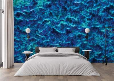 blue background with texture like a sea with blue waves Wall mural