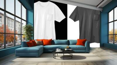 t-shirt design template - vector illustration Wall mural