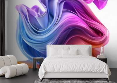 abstract colorful vibrant fluid swirl wave art digital dynamic motion modern gradient texture design expression pattern flow energy creative fantasy  Wall mural