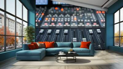 Buttons equipment for sound mixer control Wall mural