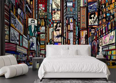 street in new york city Wall mural