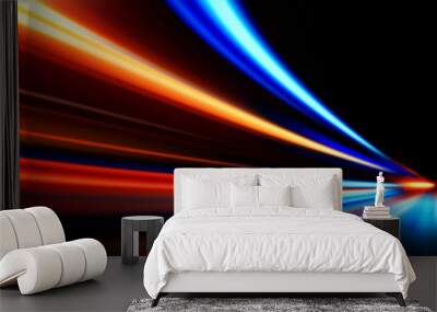 speed motion on night road Wall mural